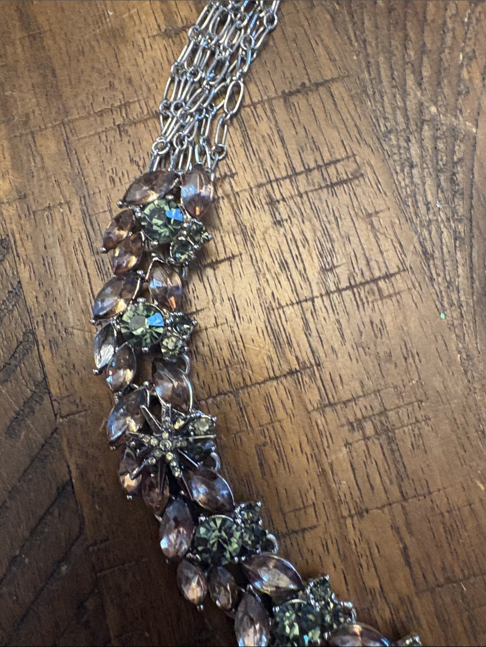 Simply Vera Vera Wang Green and Rose Gold Floral Statement Necklace - Picture 4 of 5